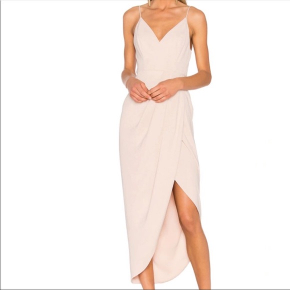 Shona Joy NWT Cocktail Draped Maxi Dress Pink Ballet 4 - Picture 3 of 9